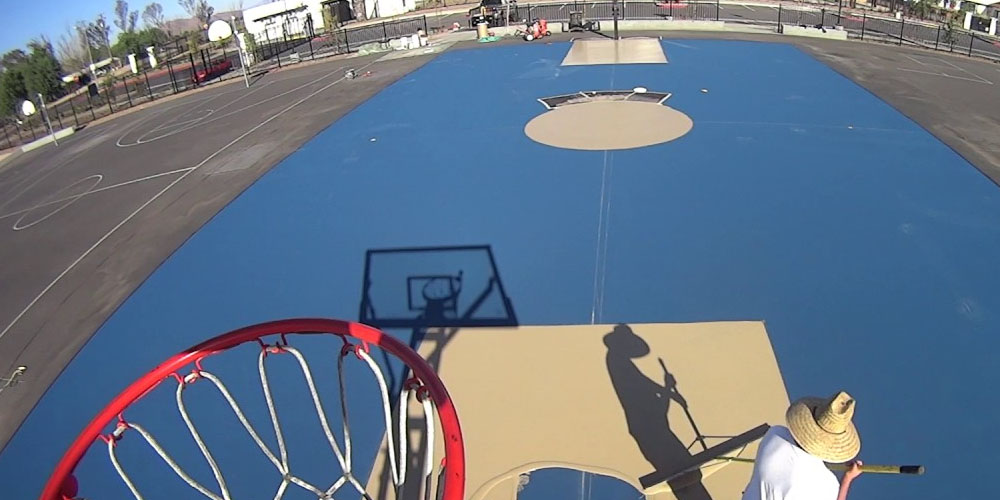 How Can A Damaged Outdoor Basketball Court Be Repaired?